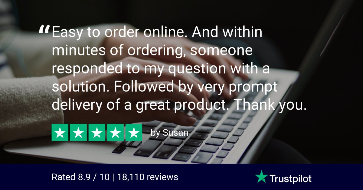 Displays2goUS's tweet photo. In 2018, we continued to do what we do best: provide solutions for our customers, so experiences like Susan's are what you can come to expect. #ReviewWin @TrustPilot https://t.co/CzpqBpHhNn