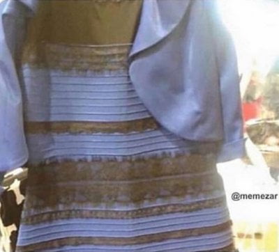 Czaszeczkowo's tweet image. Już prawie 2019, a niektórzy ludzie nadal uważają, że ta sukienka jest biało-złota