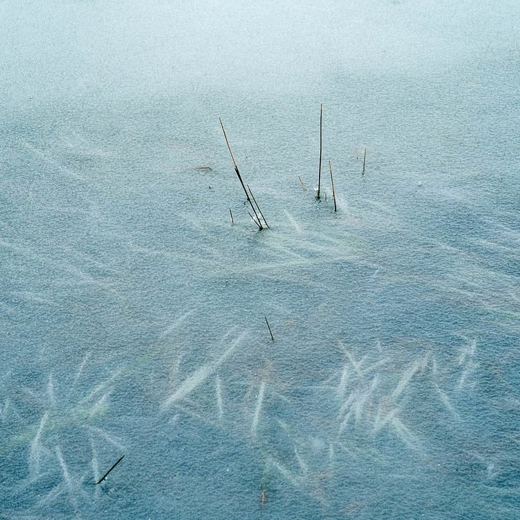 gilli_was_here's tweet photo. Not strictly a landscape  but rather a 'pond scape'. Icy pond in Central Otago New Zealand. https://t.co/aHHxtvsJoz