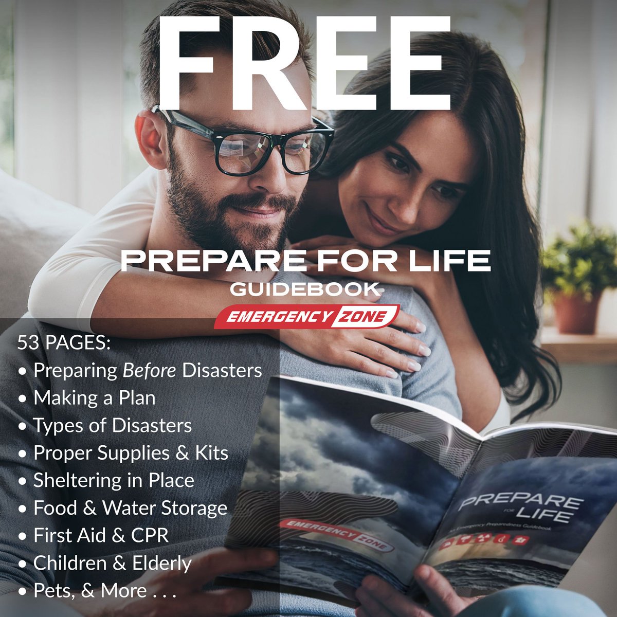 EmergencyZone1's tweet photo. Get your FREE Prepare For Life Guidebook here - https://t.co/0VdQcpxtV5
If you know someone that could benefit from having this information, then please accept this free gift on us. Happy New Year!

#EZprepared #EmergencyZone #BePrepared #EmergencyPreparedness #FREE https://t.co/P5AScvozKG