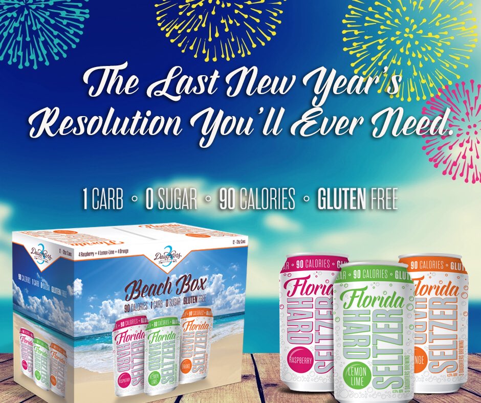 If you’re into seltzers, the pros at <a href="/3DBrewing/">3 Daughters Brewing</a> are setting you up for success this New Year! Find a pack: 3dbrewing.com/beer-finder/