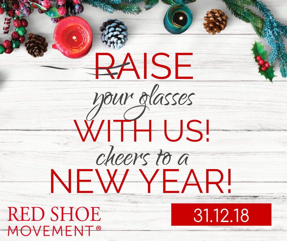 RedShoeMovement's tweet photo. Wishing you a Happy New Year with the hope that you will have many blessings in the year to come. Cheers to a #NewYear! #2019 #RedShoeMovement #RedLookBook #RedShoeTuesday #RedTieTuesday https://t.co/tg6Px1GpBd