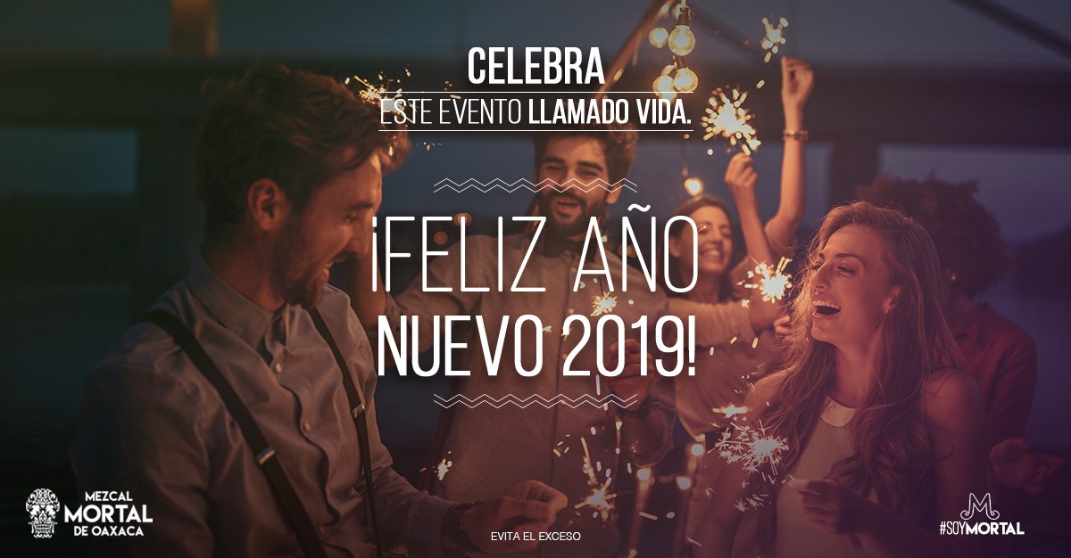 MezcalMortal's tweet photo. Vamos por un #AñoNuevo lleno de nuevas experiencias y momentos que nos hagan vivir.  #SoyMortal #MezcalMortal https://t.co/AfPMSwyMkw