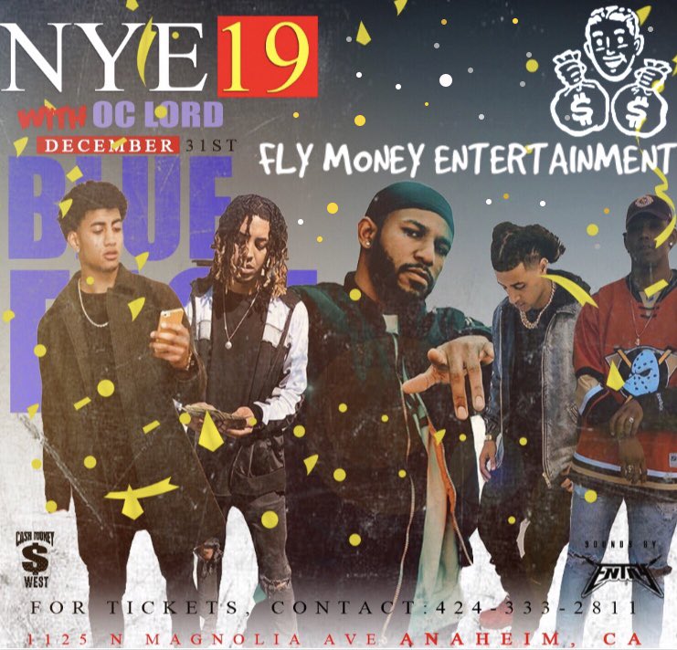 FME_THE_GANG's tweet photo. 🚨NEW YEARS EVE 19🚨
WE LIVE AT 10:30PM TONIGHT💸
YOU CAN STILL PURCHASE TICKETS AT THE DOOR TO SEE @bluefacebleedem🚪🎟
HOSTED BY: @TheOnly1Jerrad 
SOUNDS BY: @djentay #NYEOC19
 #Fmethegang #Nye19 
#Flymoneyco #Flymoneyrecords https://t.co/k59pCTGrgX