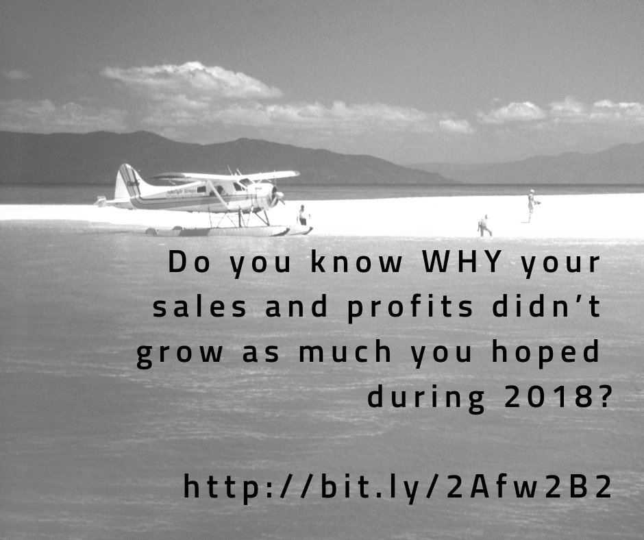 Do you know WHY your sales and profits didn’t grow as much you hoped during 2018?
 buff.ly/2VjifT9