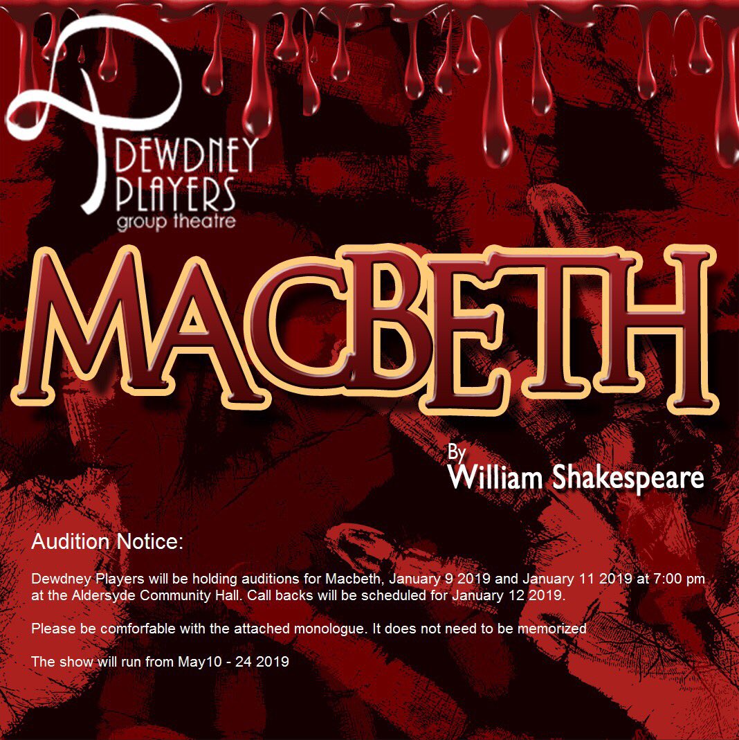 Dewdney_Players's tweet photo. AUDITION NOTICE. 
please see our Facebook page or email Dewdneyplayers@gmail.com for the monologue https://t.co/jEGAtQ8ZUj
