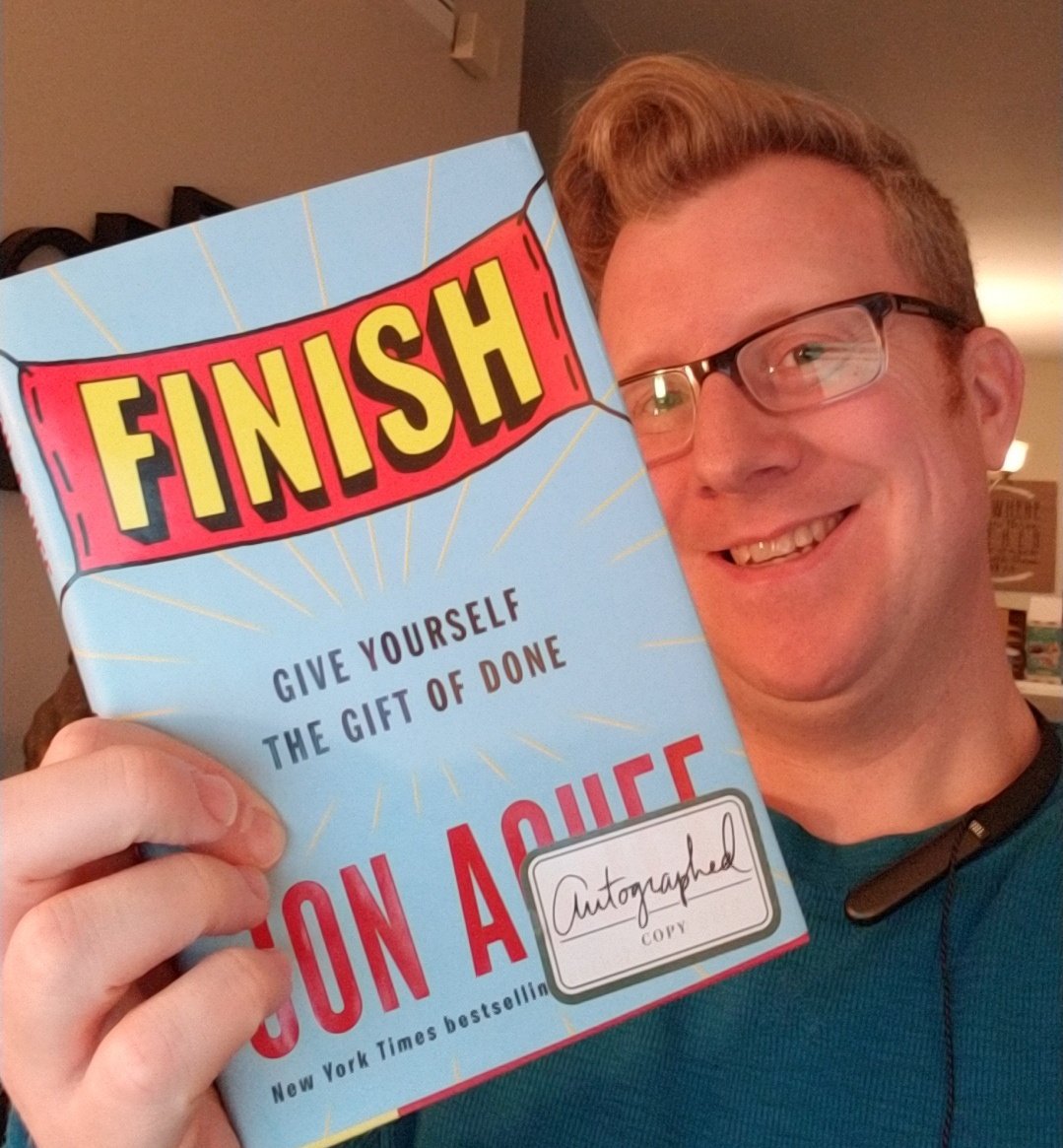 iam3rian's tweet photo. Thanks to @JonAcuff, his book #FinishBook, and his #acuffreads list, I started tracking the books I read this year. My goal was 25. Including his book, I finished 45 books in 2018 (mostly in audio book format thanks to @OverDriveLibs) https://t.co/IbX7VZKpT3