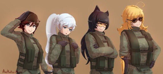 *Team RWBY reporting for duty oh and don’t mind Weiss she’s a little bit upset*