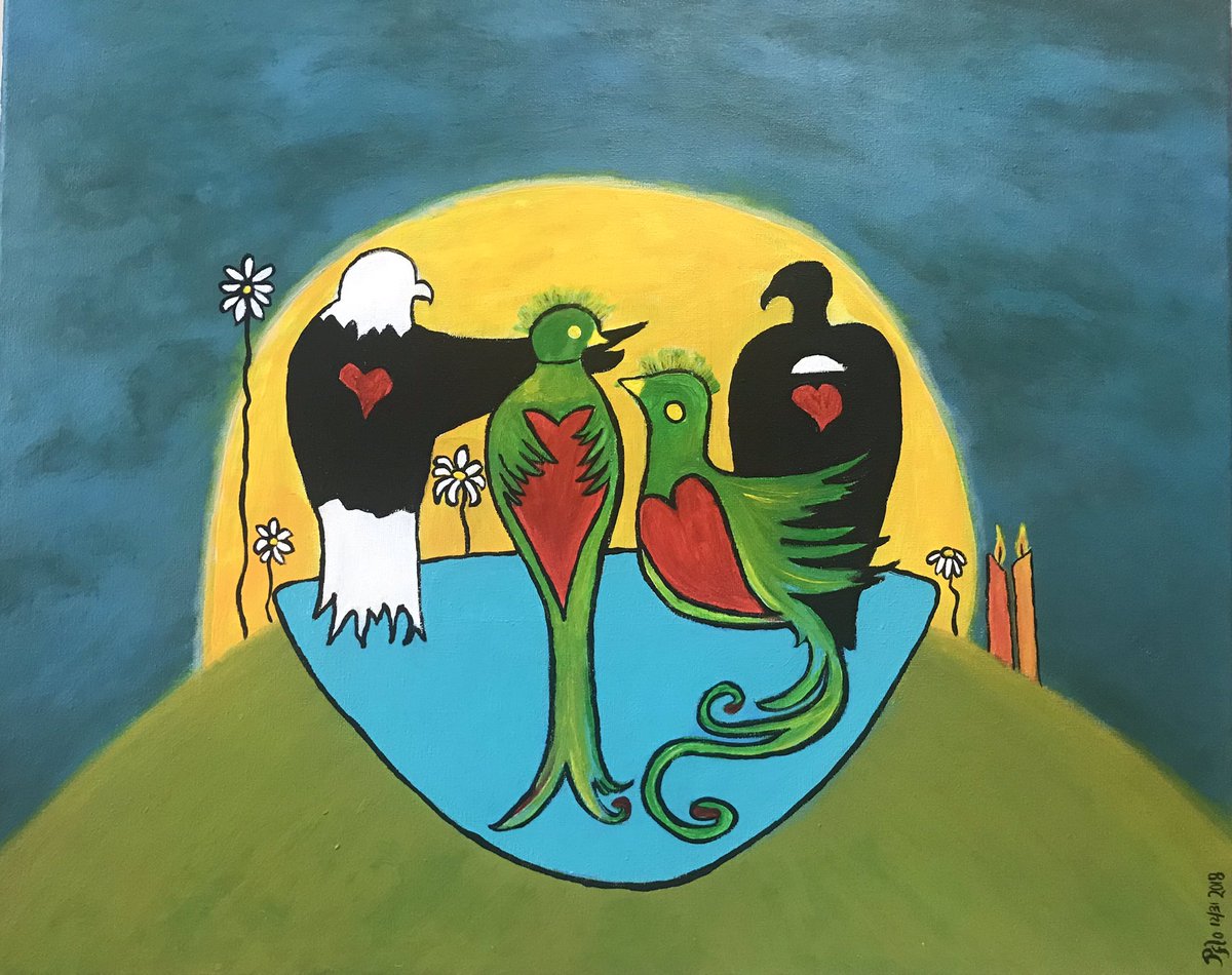 patfloTO's tweet photo. Difficult 2018 & #NewYearsEve2018 for 1000s of migrants stuck at territorial borders & racist policies
In loving memory of Jakelin Caal & Felipe Gómez A. Inspired by #OneLandOnePeople & Isaac Murdoch art
“Jakelin and Felipe fly in power with the Condor and Eagle “ ♥️ #Quetzal https://t.co/aJOighVaLR