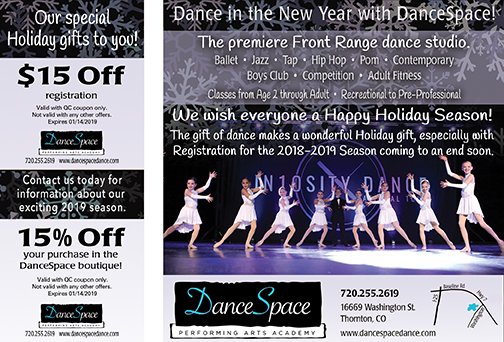 qcemag's tweet photo. Save $15 on registration at DanceSpace Performing Arts Academy @DanceSpaceDance. Get your dancer signed up for ballet, jazz, hip hop and more. https://t.co/c6SQFvkjnD .   .    .    #Thornton   #Denverdance  #QCcoupon https://t.co/PLJzGznidW
