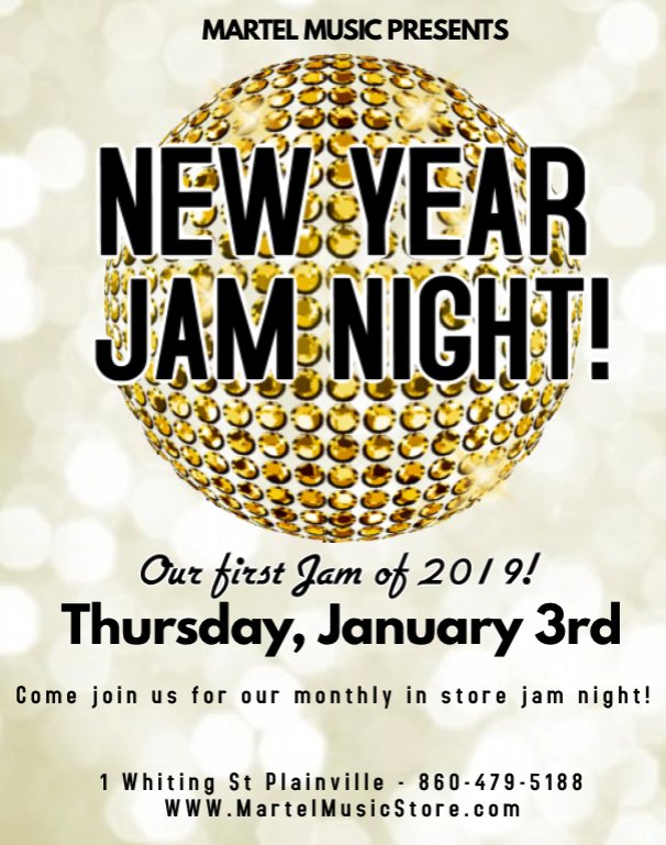 Martel_Music's tweet photo. Our first of 2019 Jam Night is this week! - https://t.co/g4c3BrnsfT https://t.co/DrUpXuejzl