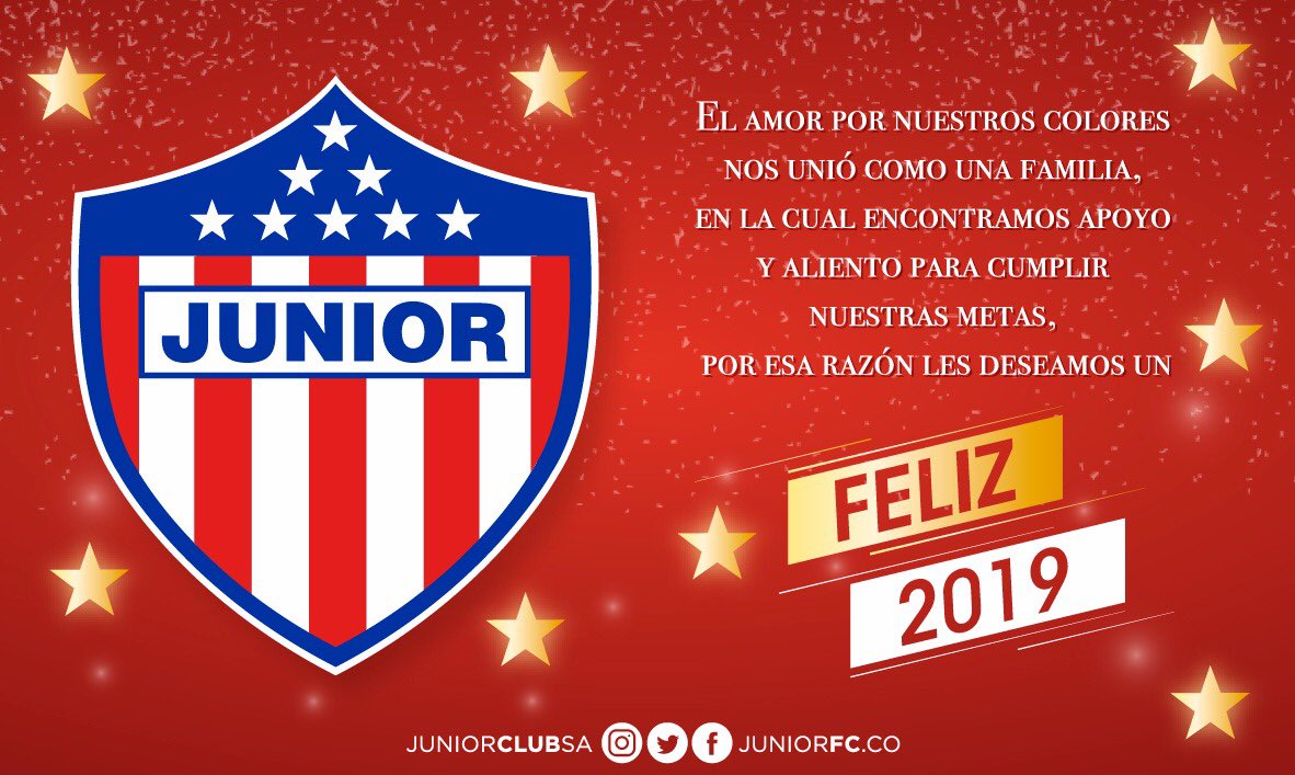 Club Junior Fc On Twitter 2 0 1 9 Junior Fc Desea Que Tengan Un Feliz Ano Nuevo Que Dios Los Bendiga Enormemente Y Esperamos Que Sus Suenos Se Cumplan Gracias Por Hacer Del 2018