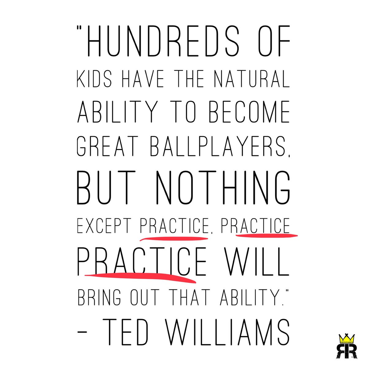 at_bats's tweet image. Because Teddy Ballgame said so. #Practice #MorePractice #EvenMorePractice