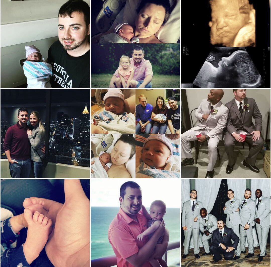 BakerBroadcast's tweet photo. 2018... got married, had a baby, went full on dad-bod... hellova year! Not sure how to top it in 2019 but time to find out. #WifedUp #NewDad #MakeHerABaker #MasonMan #DadBod #NewJob #NYE #2018 https://t.co/qe8LBR4ACy