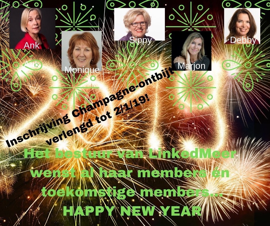 LinkedMeer's tweet photo. Het bestuur van LinkedMeer wenst al haar members en toekomstige members 
HAPPY NEW YEAR 🥂
#linkedmeer #ondernemendevrouwen #zakennetwerk #ondernemen #zakenvrouwen #vrouwennetwerk #netwerken #haarlemmermeer https://t.co/XpeKSzT5Uv