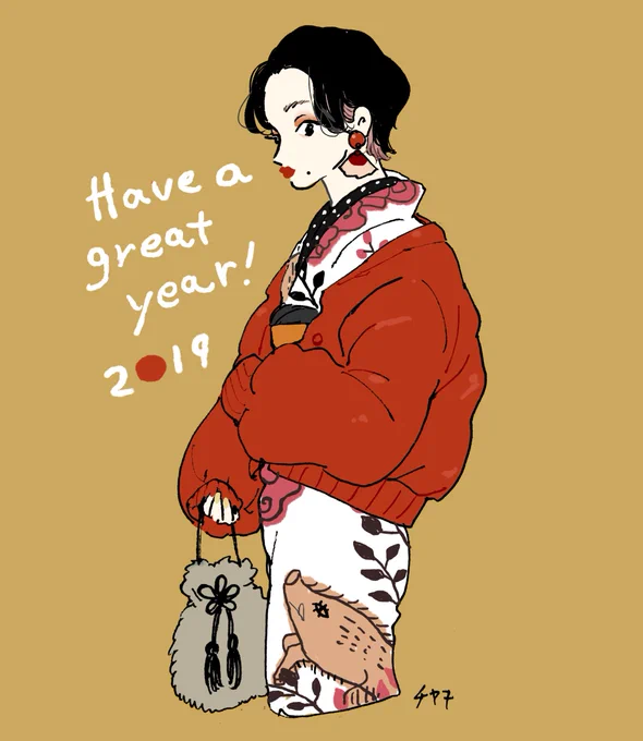 今年も絵を見ていただけると嬉しいです!AKEOME~ 