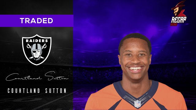 CPLSeahawks's tweet image. We've acquired WR Courtland Sutton from the Broncos for a 2020 3rd and 2021 3rd.