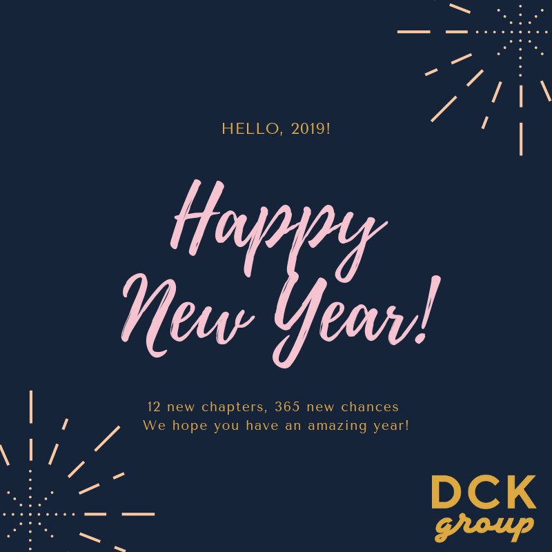 DckPeople's tweet photo. Every time you tear a leaf off a calendar, you present a new place for new ideas - Charles Kettering.

Have a great 2019! 🍾

#NewYear2019 #NewYearsEve #NewYear #NewYearNewYou https://t.co/euyuxYwphL