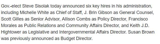 As we head into 2019, I'm excited to announce six incredible hires who will be joining my administration. These talented individuals will help me fight for every Nevada family every day as we work to keep our state moving forward.