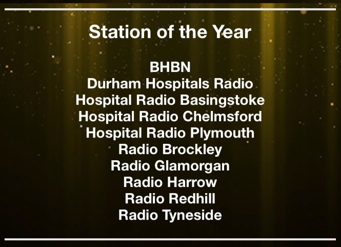 radioglamorgan's tweet photo. It’s official for 2019 🎉

We’re once again one of the top 10 Hospital radio stations in the UK! 

Thank you! https://t.co/2qeKt8Siaf