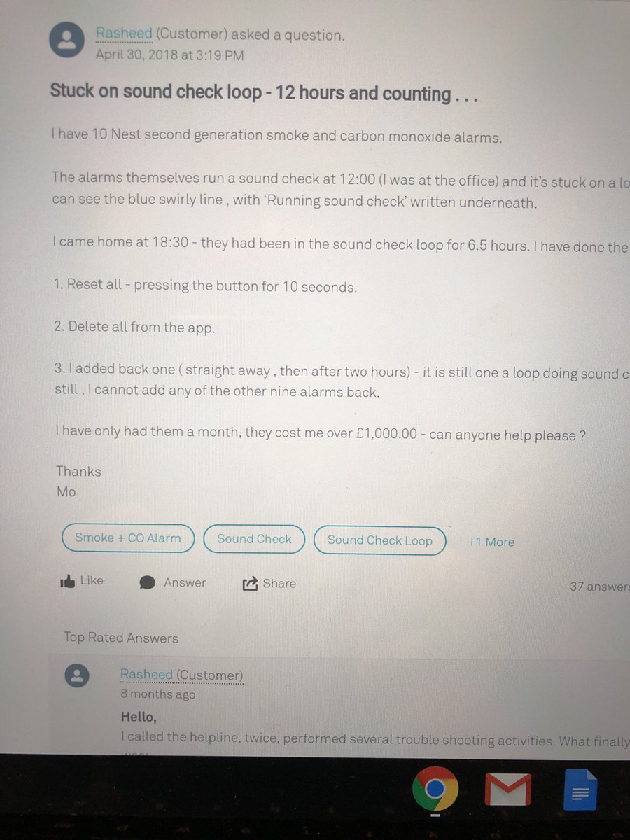 ewertsm25's tweet photo. @nestsupport @nest has this sound check loop really been an issue since April??? Come on... https://t.co/6n6tQZ05uS