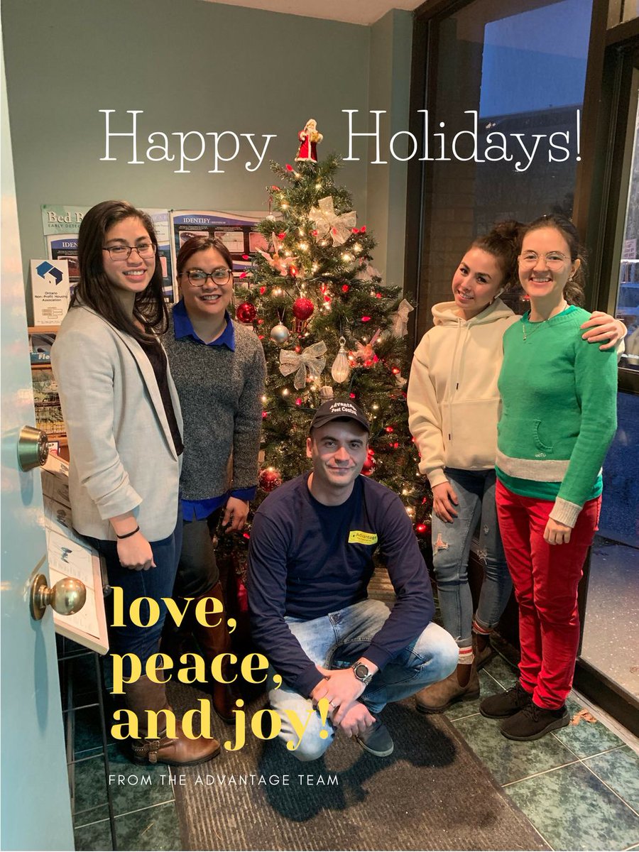 #Happy #Holidays &amp; a very Happy New Year!
With #love, #peace and #joy! 
From the Advantage #team

#HappyHolidays #HappyNewYear #HappyNewYear2019 #NewYearsEve #bestwishes
#Toronto #workfamily #pestcontrol #Torontopestcontrol