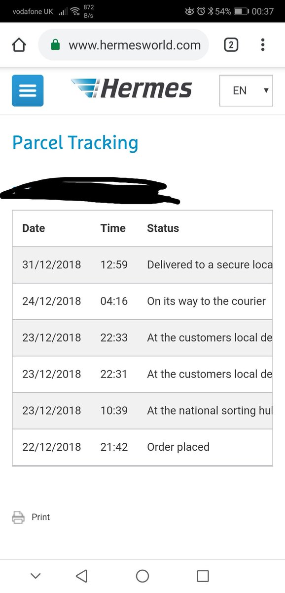 FennecJayne's tweet photo. @Hermesparcels this parcel has not been left anywhere. I was in all day. Nobody knocked on the door. No card left and certainly no parcel! Disgraceful. Not the first time this has happened!! https://t.co/bd7l6bUKmV