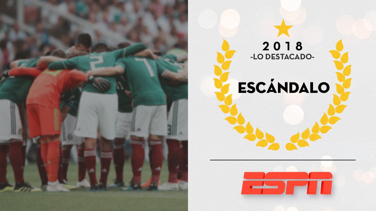 ESPNmx's tweet photo. 👉 Lo destacado del 2018 👈

El escándalo del año es para... 🥁

Al Tri 🇲🇽 previo al Mundial de Rusia 2018 

¿Debieron haberse sancionado a algunos futbolistas?

#ESPN2018

https://t.co/Ni0ZbjJRuu https://t.co/Quo5BnGiDP