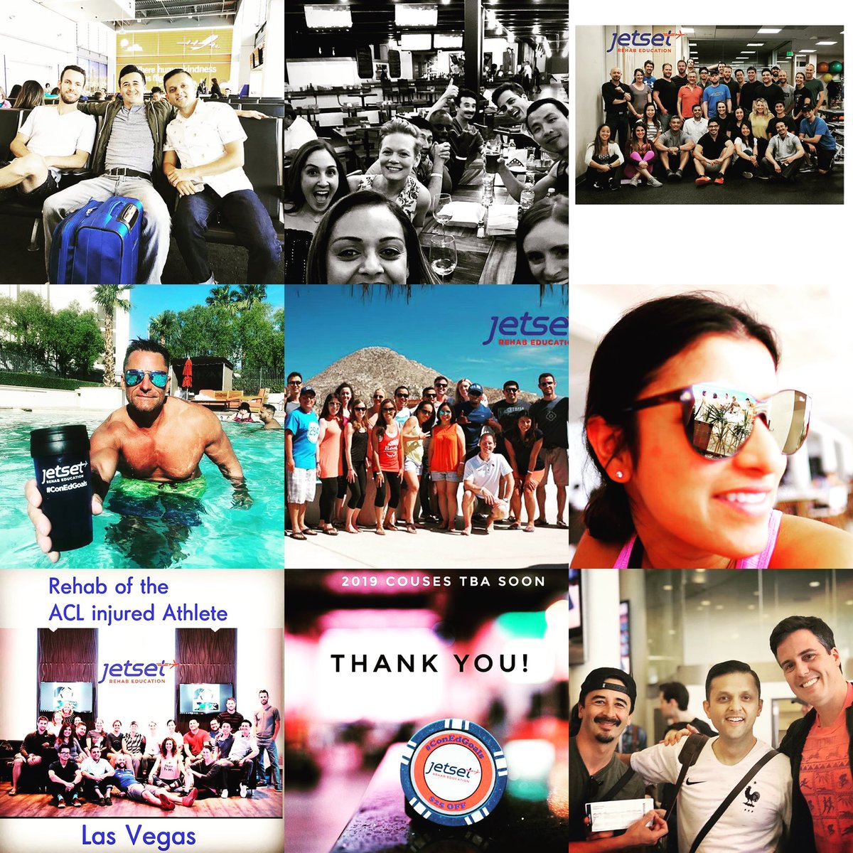 JetSetEducation's tweet photo. Cabo. Vegas. Stanford. What an amazing year! Looking forward to 2019! #stayafterclass #PT #physio #conedgoals #DPT #chriopractor #ATC https://t.co/SUwr3fD3M7