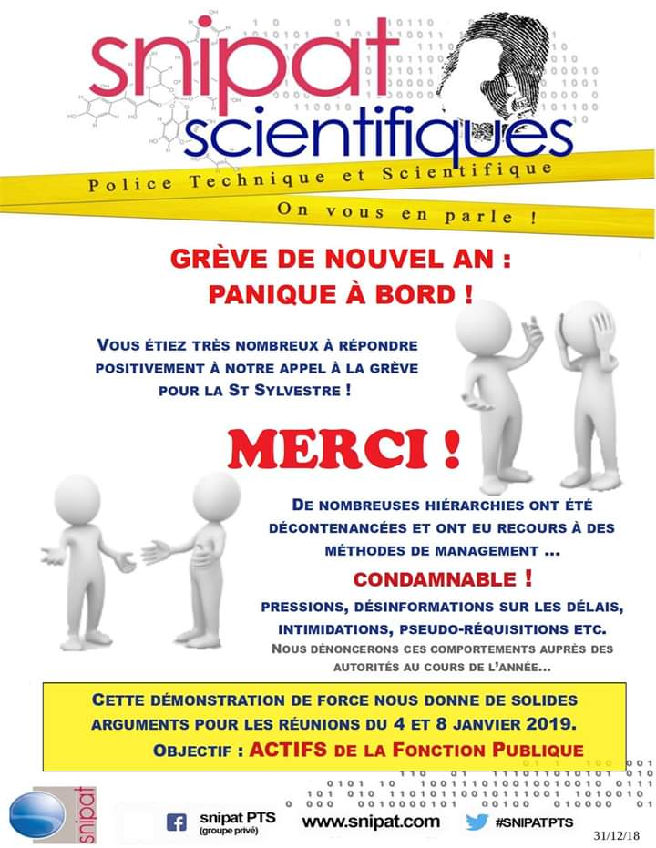 xdepeckersnipat's tweet photo. Comportements INADMISSIBLES de certains chefs de service envers les #policiersscientifiques qui exercent leur droit de grève.C'est un droit constitutionnel, la #policenationale se doit non seulement de faire respecter la loi mais se l'appliquer à elle-même.#unstatutpourlapts https://t.co/PHv1Z1VHmN