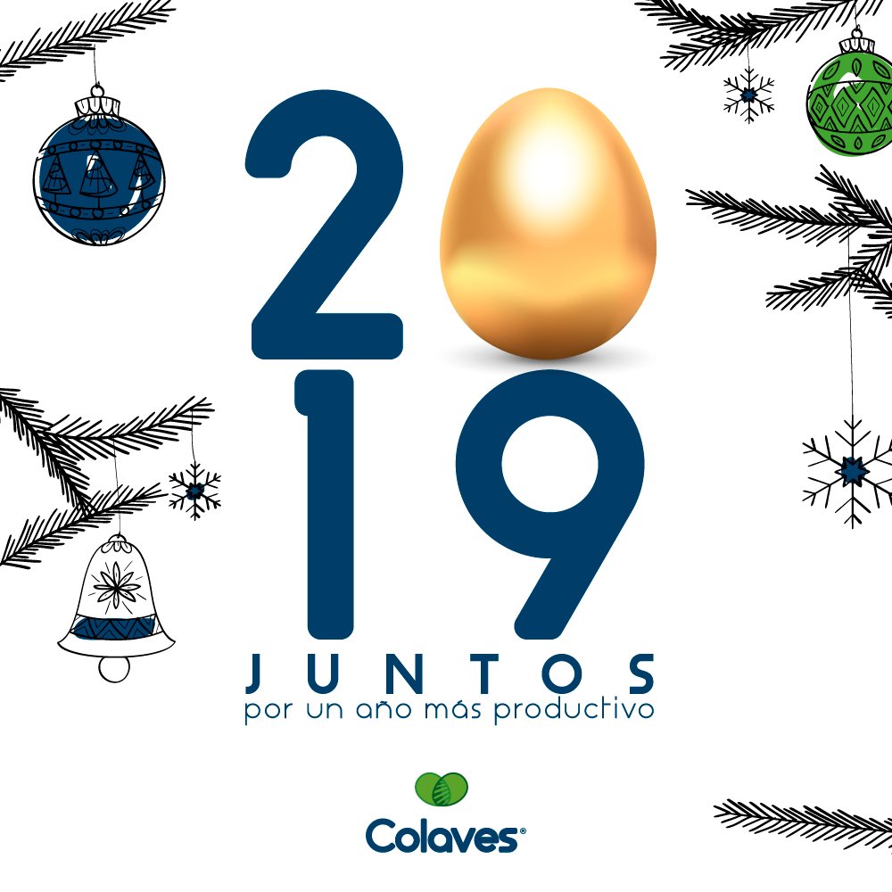 colavescol's tweet photo. Gracias por un año junto a Colaves. Te deseamos un feliz y productivo 2019 💙🐥 ¡¡Feliz año nuevo!!
.
.
.
#felizañonuevo #yotrabajoconelcorazón​ ​#colaves​ ​#isabrown #avicultura ​#bucaramanga​ ​#colombia https://t.co/5Qr5nPL81B