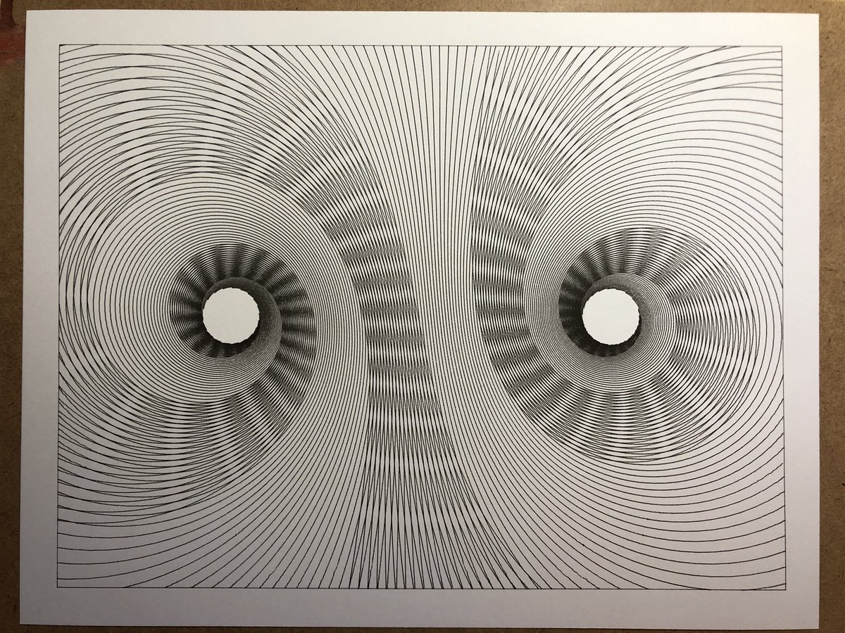 Today’s adventure: bipolar coordinate systems. I found the math intimidating at first but moving parameters around for a while makes sense of it. 🧠

#plottertwitter