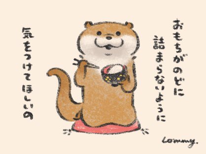 ?✨HAPPY NEW YEAR✨?
お餅がのどに詰まらないように気をつけてほしいの。
#お正月 #新年早々 #カワウソ 