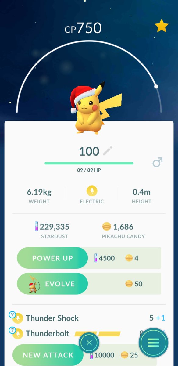 FitzCity22's tweet photo. Ending the new year off right! #PokemonGO #Pokemon #PokemonGOHub #FitzCityFam #PerfectPikachu #santachu #HappyNewYear https://t.co/PVD7fkWmLn