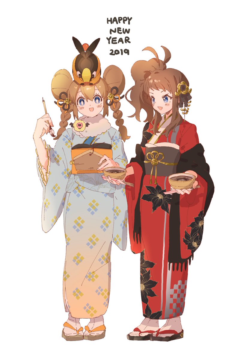 トウコ(ポケモン) ,メイ(ポケモントレーナー) 「あけましておめでとうございます!
セブンのネップリに登録したので年賀状代わりに欲」|HtokeAのイラスト
