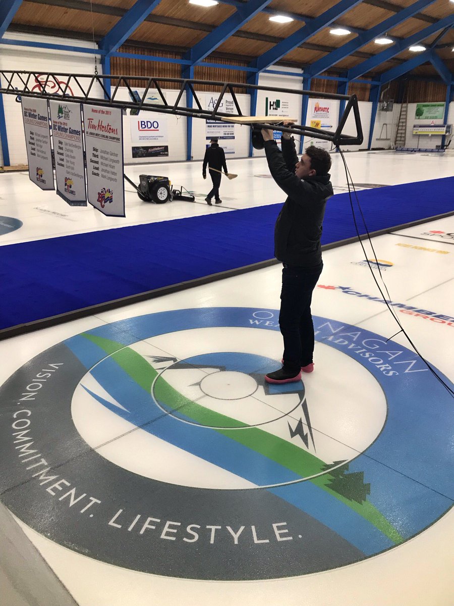 WatchPodiumTV's tweet photo. Our crew is rounding out the year in Vernon where the ice is set for the  @curlbc #BCjuniors2019 - Live on @cbcsports &amp; @ShawSpotlight tomorrow! #happynewyear https://t.co/St6D5owoq2