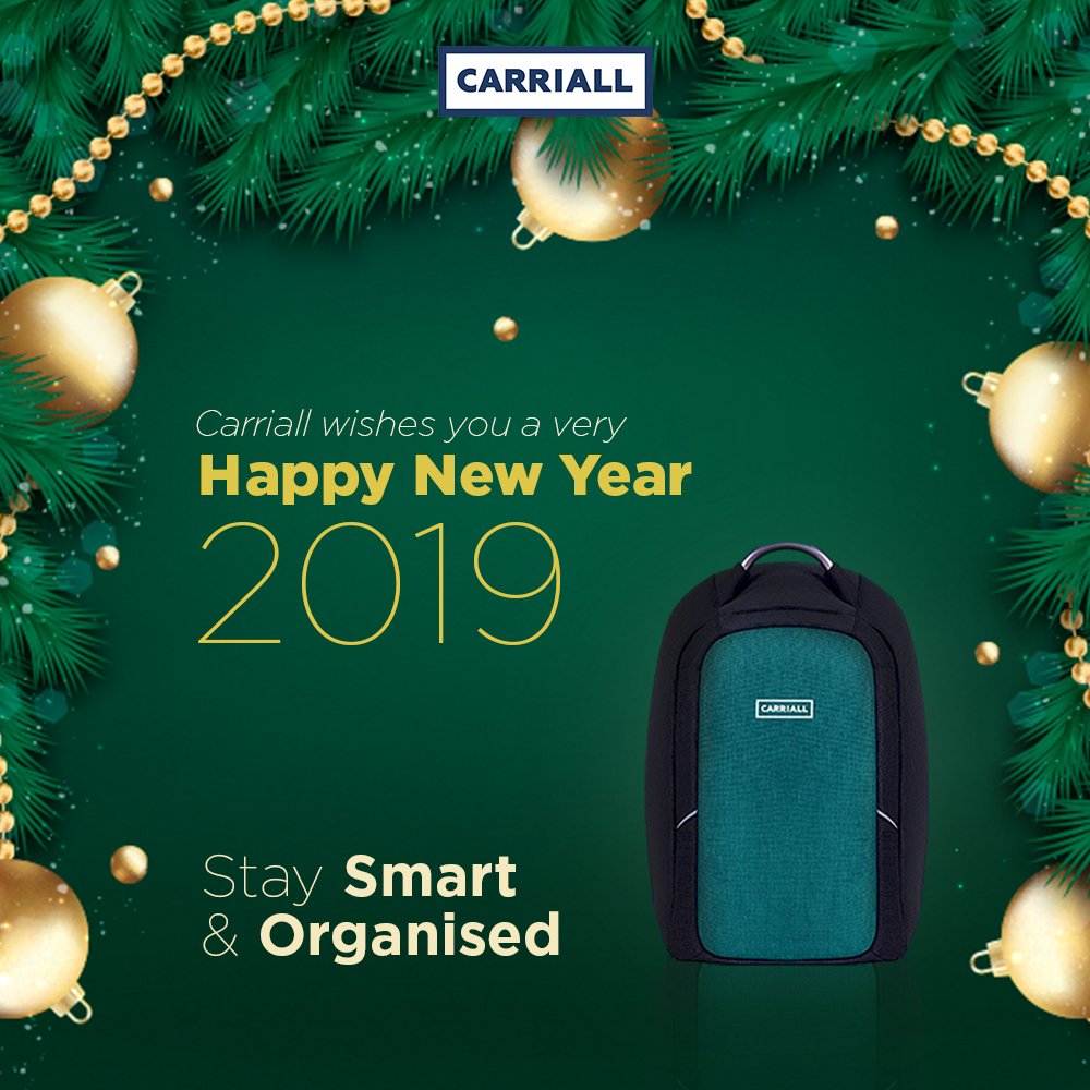 thecarriallco's tweet image. As we bid farewell to 2018, we at Carriall look forward to more adventures with you in the coming year. #Carriall #Travel #SmartBackPack