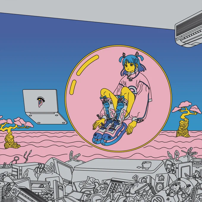 2018年のデジタル・イラスト。 