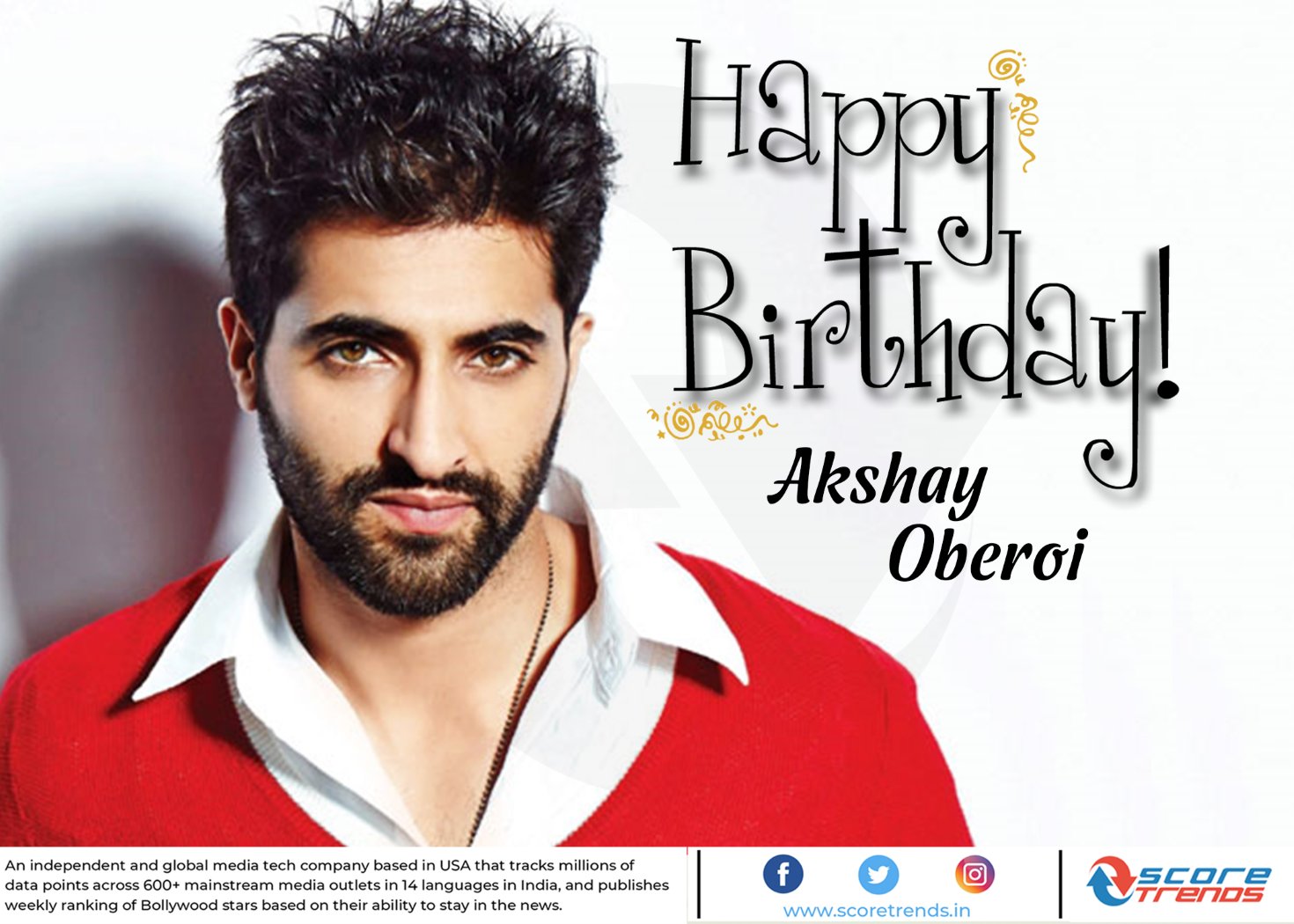 Score Trends wishes Akshay Oberoi a Happy Birthday!! 