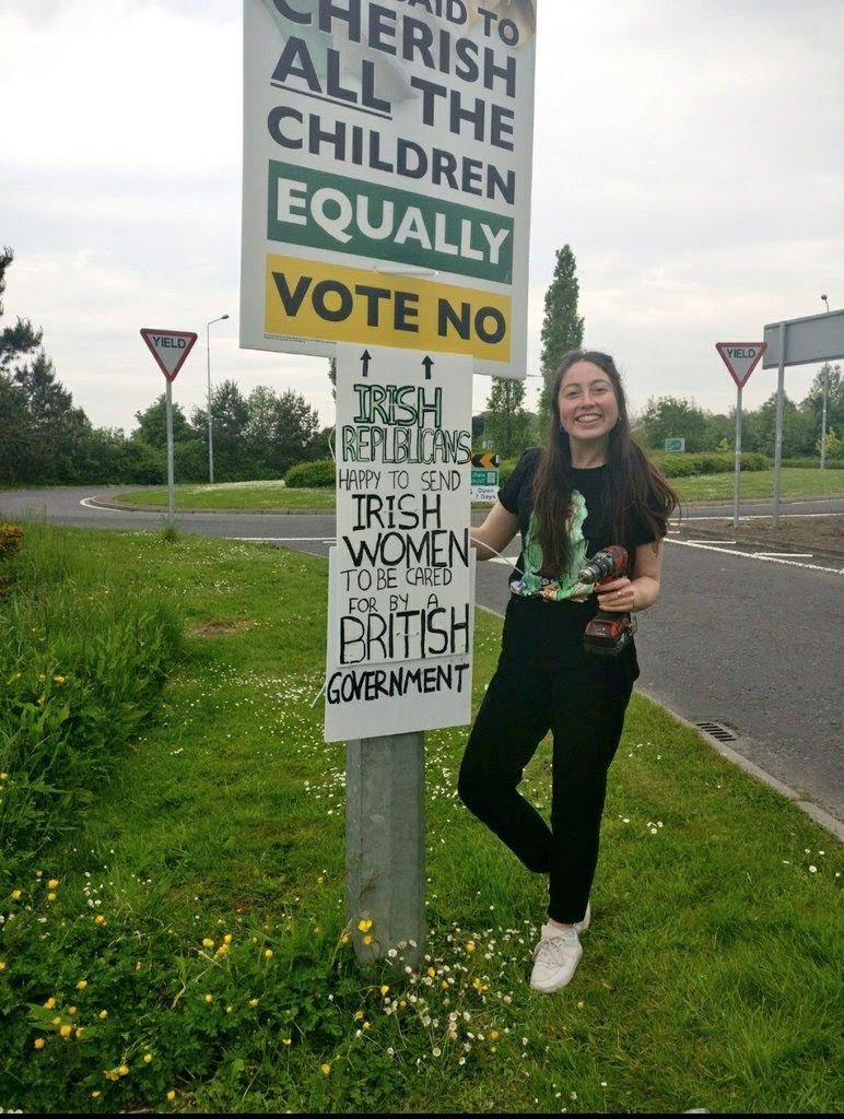 Belfast-based but an excellent backroom  #TippRepealer & campaign-commuter, thank you  @SineeeeadM for your real-time critique of opposition posters, you delivery skills and for keeping us engaged with  #NowForNI  #theNorthisNext 