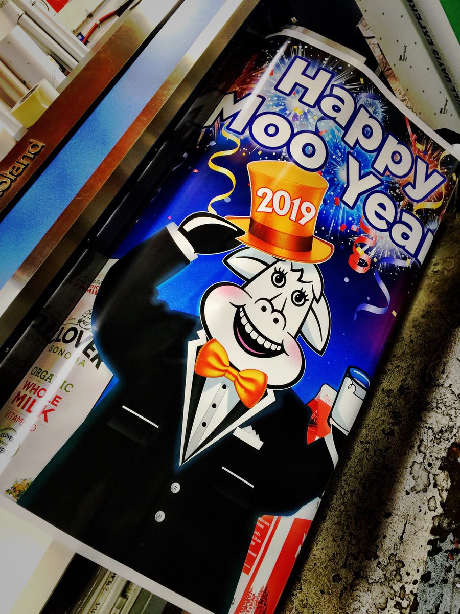 davissignco's tweet photo. Happy Moo Year !! Grateful for all those who support us, do good my friends. #hopeful #supportlocal #signmaker #printforlife #inkforbrains #brandnew #happy #dogood #behumble #bigprints #sticker #ready https://t.co/6QAHqglwiP