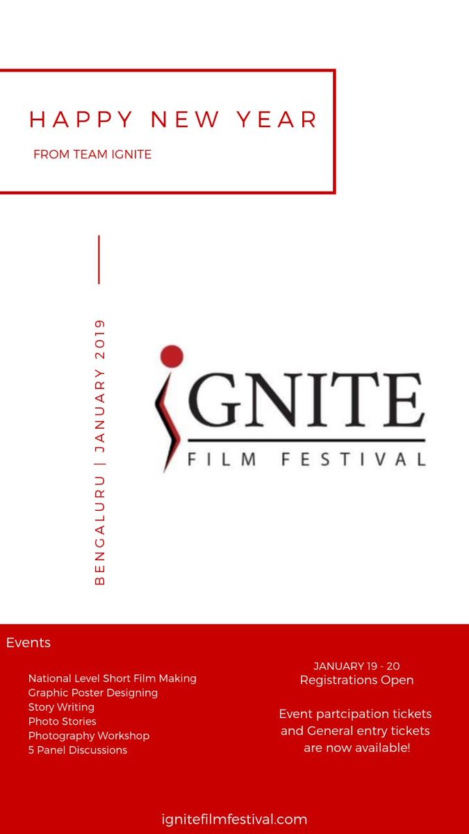 All my fellow Bangaloreans, ones who are into short films. Your chance to showcase your talents, Ignite film festival brings you an opportunity to have your film screened! For all the information please visit ignitefilmfestival.com #Bangalore #filmmaking #ShortFilms