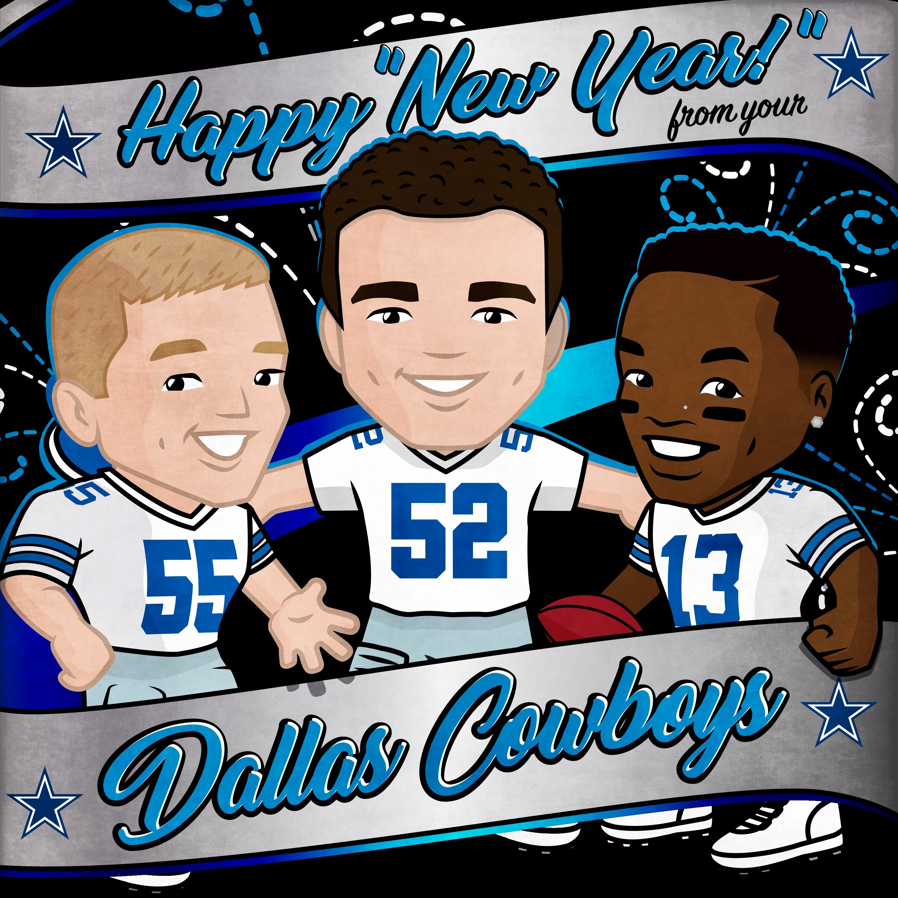 Star Wars Chibi Characters Dallas Cowboys Happy Hallothanksmas