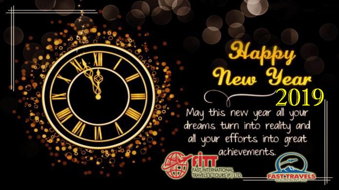 FastTourdep's tweet image. On the occasion of New Year 2019, Fast Travel Team  would like to wish everyone a very Happy New Year. Have a wonderful year ahead.