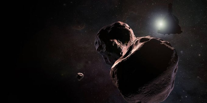 New data hints that 2014 MU69 might have orbital company: a small moon. Credits: NASA/JHUAPL/SwRI