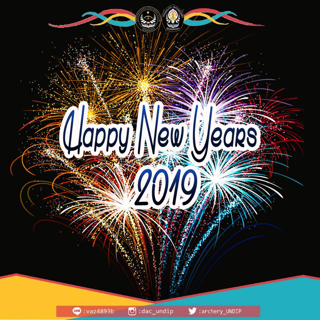 [HAPPY NEW YEAR]

Kami segenap keluarga UKM Panahan mengucapkan Selamat  Tahun Baru 2019 semoga dengan proses yang dijalankan pada 2018 dapat menjadikan kita pribadi yg baik dan semoga pencapaian yang belum didapat di 2018 bisa diraih di 2019
#Go!Go!Release!
UKM Panahan Undip