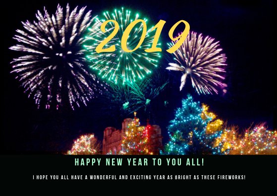 Happy New Year! Now is a time to celebrate the year gone by and embrace the coming of a new one.