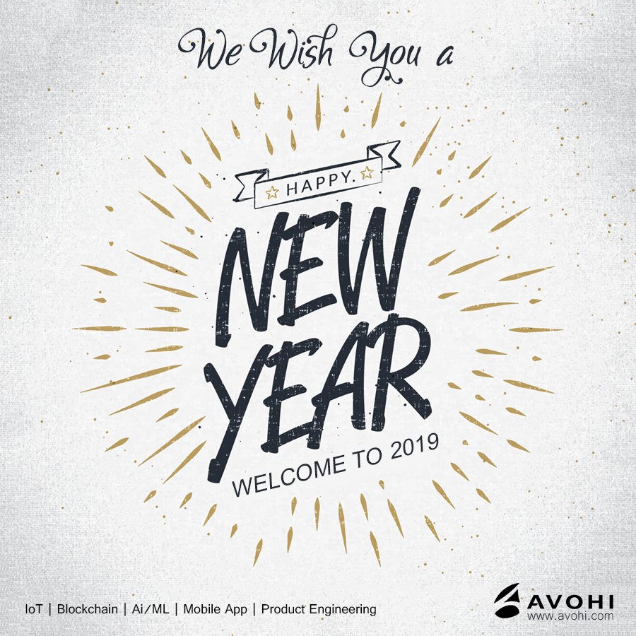 Avohi wishes everyone A Happy New Year! May this New year bring you plethora of opportunities to weave Success stories.

#Newyear2019 #Avohi #celebrations