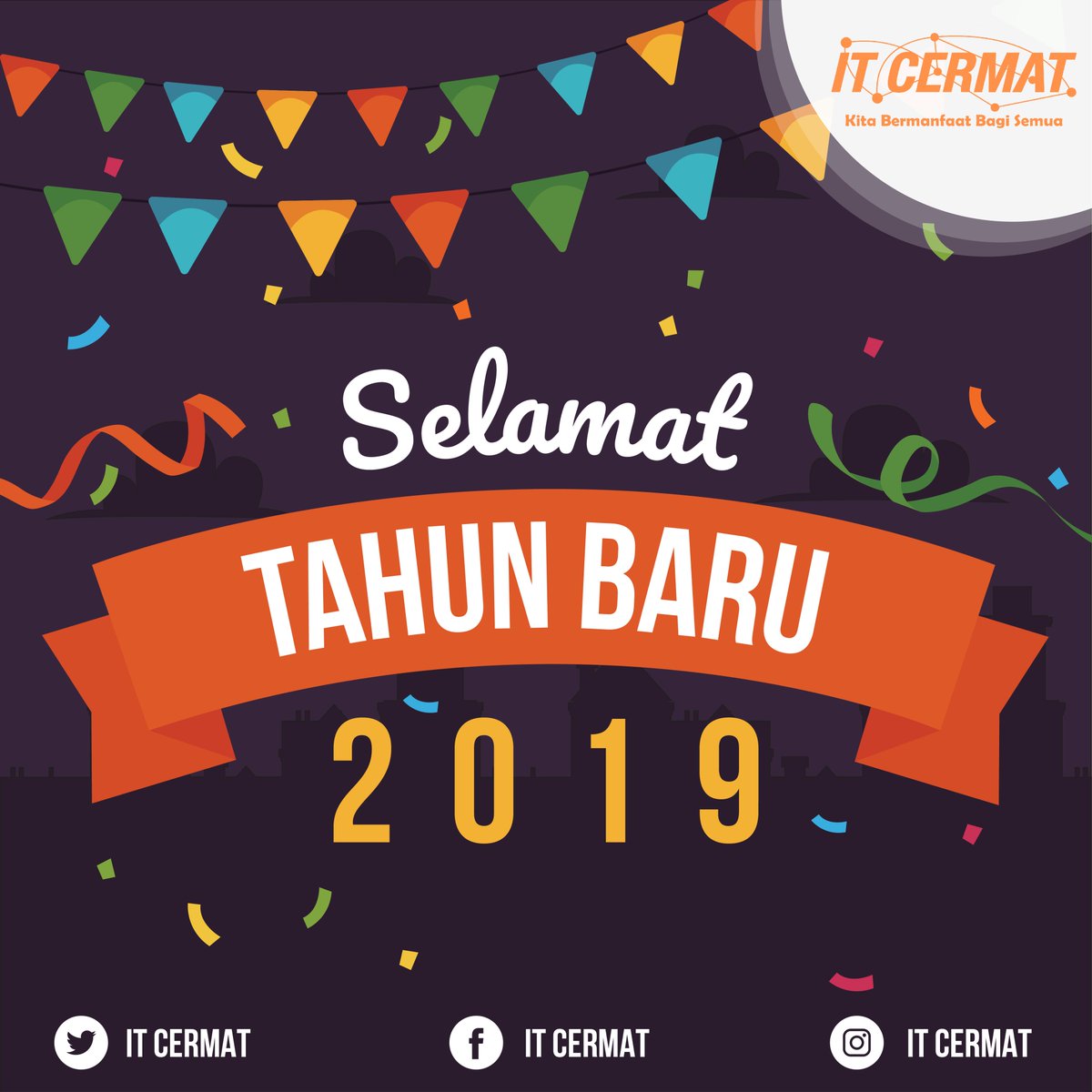 itcermat's tweet photo. Jangan bermimpi di siang hari,
Buat mimpi itu menjadi nyata di tahun ini.
Selamat tahun baru 2019 sahabat cermat !

#itcermat 
#happynewyear 
#pelatihangratis https://t.co/X9PFiawXVk
