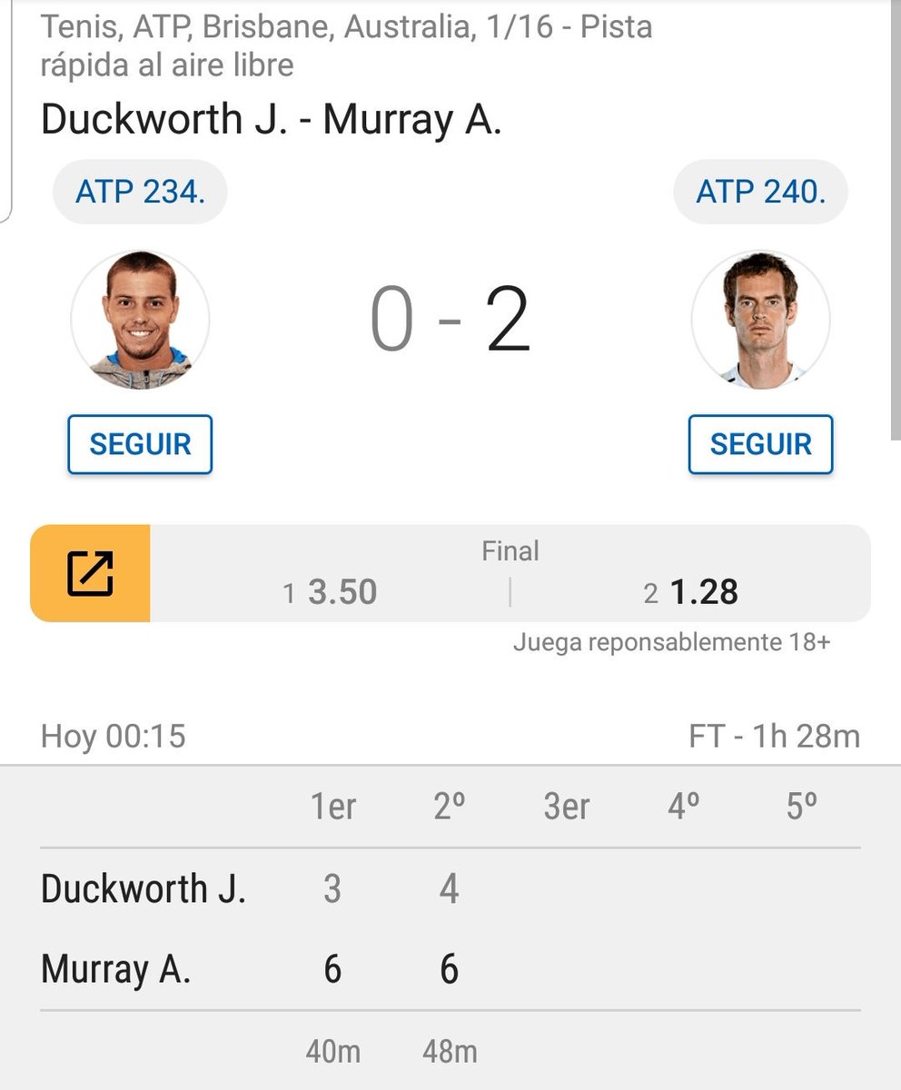 tenisnextgen's tweet photo. #ATP #BrisbaneTennis 🇦🇺
Buen debut de @andy_murray 🇬🇧 en la temporada. Triunfo y pase a segunda donde se enfrentará a @DaniilMedwed 🇷🇺, 4° preclasificado del certamen. Ojalá sea el retorno esperado para Andy y que deje atrás todas las lesiones.

#TenisNextGen #Tenis #Tennis https://t.co/LGYg7LM34O